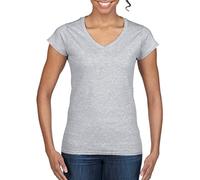 Gildan - Maglietta Maniche Corte - Donna (S) (Grigio sportivo)