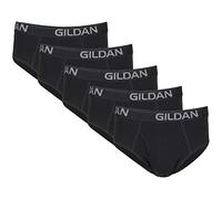 Gildan Men's Cotton Stretch Brief, Black Soot (5-Pack), X-Large