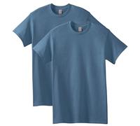 Gildan Men's Heavy Cotton Adult T-Shirt, 2-Pack, Indigo Blue, 2X-Large