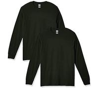 Gildan Men's Heavy Cotton Long Sleeve T-Shirt, Style G5400, 2-Pack, Forest Green, X-Large