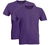 Gildan Men's Softstyle Cotton T-Shirt, Style G64000, 2-Pack, Heather Purple, 2X-Large