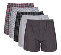 Gildan Men's Underwear Boxers, Multipack, Grey/Red Assorted (5-Pack), X-Large