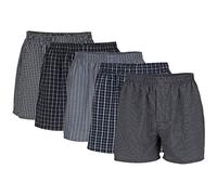Gildan Men's Woven Boxers, Black Stripe Assorted, XX-Large, 5-Pack