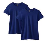 Gildan Softstyle Cotton T-Shirt, Style G64000l, Multipack, Navy (Confezione da 2), M (Pacco da 2) da Donna