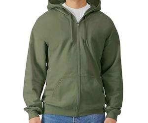 Gildan Softstyle Peso Medio Manica Lunga Felpa Cappuccio Zip con S-4XL