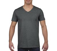 Gildan Softstyleâ Maglietta, V-Neck, Nero, L Unisex-Adulto
