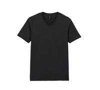 Gildan Softstyleâ Maglietta, V-Neck, Nero, L Unisex-Adulto