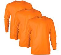 Gildan T-shirt a maniche lunghe in cotone Ultra Cotton, modello G2400, Uomo, Arancione (Safety Orange), M
