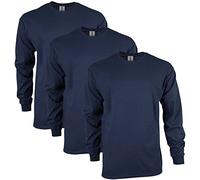 Gildan T-shirt a maniche lunghe in cotone Ultra Cotton, modello G2400, Uomo, Blu (Navy), S