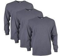 Gildan T-shirt a maniche lunghe in cotone Ultra Cotton, modello G2400, Uomo, Grigio (Dark Heather), M