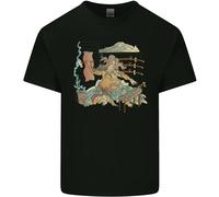 Gildan T-Shirt Bambini Katana Blacksmith Samurai Giapponese Cotone Girocollo