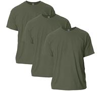 Gildan T-Shirt Ultra Cotone, Stile G2000, Multipack, Verde Militare (Confezione da 3), M (Pacco da 3) Uomo