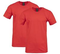 Gildan T-Shirt da Uomo in Cotone Softstyle Style G64000, Camicia, Rosso (Confezione da 2), S (Pacco da 2)