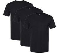 Gildan T-Shirt in Cotone Elasticizzata, Confezione Multipla Intimo, Black Soot (Crew 3 Pezzi), M (Pacco da 3) Uomo