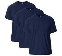 Gildan T-shirt In Cotone Ultra Cotton, Modello G2000, T-shirt Uomo, Blu (Navy), M (Pacco da 3)