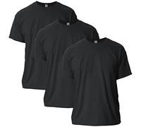 Gildan T-shirt In Cotone Ultra Cotton, Modello G2000, T-shirt Uomo, Nero, L (Pacco da 3)