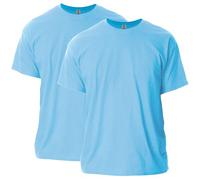 Gildan Ultra Cotton T-Shirt, Style G2000, 2-Pack, Azzurro (Confezione da 2), M (Pacco da 2) Uomo