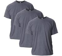Gildan Ultra Cotton T-Shirt, Style G2000, Multipack, Dark Heather (Confezione da 3), L (Pacco da 3) Unisex-Adulto