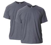 Gildan Ultra Cotton-T-Shirt per Adulti, Confezione da 2, Grigio (Dark Heather), L (Pacco da 2) Uomo