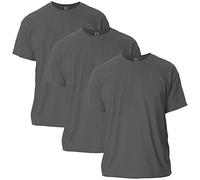 Gildan Ultra Cotton T-Shirt, Style G2000, Multipack, Grigio Scuro (Confezione da 3), L (Pacco da 3) Unisex-Adulto