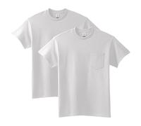 Gildan T-Shirt per Adulti Ultra Cotone con Tasca, Confezione da 2 Camicia, Bianco, XX-Large Uomo
