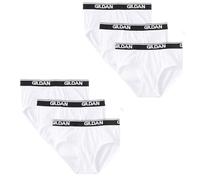 Gildan Uomo 6pk Mutande Bianche In Cotone Premium Comfort Con Fascia In Pile