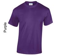 Gildan Uomo Cotone Pesante Adulto T-Shirt Tinta Unita Manica Corta Multi Pack