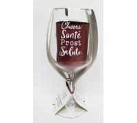 Gilde Bicchiere da vino Cheers, Sante, Prost, Salute, 20 cm