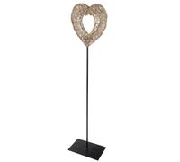GILDE Candelabro Golden Heart in ferro, colore oro opaco, altezza 102 cm x larghezza 24 cm, a forma di cuore