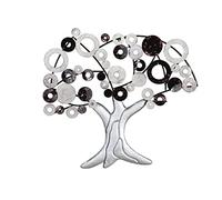 GILDE Decorazione da parete in metallo color argento, 79 x 89 x 6 cm