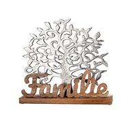Gilde Figura decorativa oggetto decorativo - Simbolo - Albero della vita - Decorazione per interni - Regali donne - Altezza 41 cm, colore argento