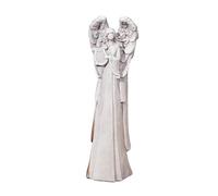 GILDE Figura gioco d'organo - angelo in magnesia - grigio - altezza 70 cm - decorazione - regalo - pezzo da collezione - statua angelica
