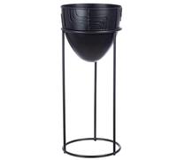 GILDE Fioriera labirinto in metallo - nero opaco - altezza 57 cm x diametro 24 cm - decorazione