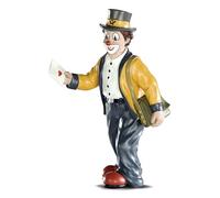 Gilde Gildeclown - Statuetta decorativa e pezzo da collezione realizzato a mano, altezza 16 cm