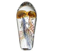 GILDE GLAS art Scultura in vetro - Figura decorativa - Funny Medusa - Vetro fatto a mano - Altezza 25 cm