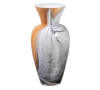 GILDE GLAS art Vaso decorativo grande per fiori - Vaso in vetro colorato - decorazione soggiorno regalo per donne altezza 50 cm marrone bianco