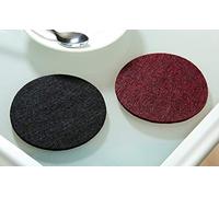 Gilde Handwerk Feltro Sottobicchieri, Set da Bordeaux di Rosso