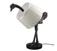 GILDE Hingucler - Lampada da tavolo in resina ostrica a forma di bouquet, colore: grigio, altezza 58 cm x larghezza 50 cm, con feltrini