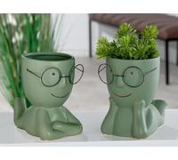 GILDE Keramik Vase Smile m. Brille VE 4 so Vasi decorativi, multicolore, unico
