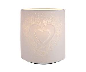 GILDE Lampada da tavolo a forma di cuore, altezza 20 cm