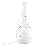 GILDE Lampada da tavolo Galaxy - Porcellana - Opaca - Bianco - Altezza 42 cm x Ø 16 cm - Lampada da Pric