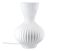 GILDE Lampada da tavolo Greta - Porcellana - Bianco opaco - Altezza 30 cm x Ø 20 cm - Lampada da formica