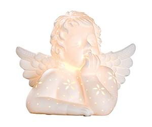 GILDE Lampada da tavolo Raffaello Porcellana Bianco Opaco Altezza 23,5 cm Illuminazione Decorazione Accessori Casa Lampade