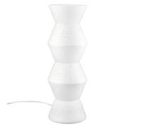 GILDE Lampada da tavolo Sapporo - Porcellana - Bianco opaco - Altezza 45 cm x Ø 15 cm - Lampada Prickelle