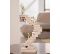 GILDE Path of Knowledge - Scultura in resina, effetto metallo e pietra, a forma di libro e persona, altezza 30 cm, larghezza 15 cm, profondità 10 cm