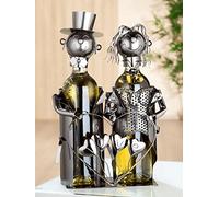 Gilde portabottiglie Coppia di Sposi, Metallo, Altezza 25 cm X Larghezza 23 cm X profondità 12 cm