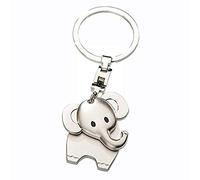 Gilde - Portachiavi divertente a forma di elefante, opaco, con corpo mobile