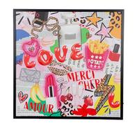 GILDE Quadro a LED OOH LALA - Popart - Quadrato - Multicolore - Altezza 83 cm x Larghezza 83 cm