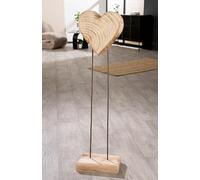 GILDE Relief Soul in legno, altezza 100 cm x larghezza 28 cm, a forma di cuore, colore naturale, cuore decorativo da appoggiare