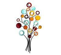 Gilde - Rilievo da parete con albero della vita, in metallo, altezza 97 cm, larghezza 51 cm, multicolore